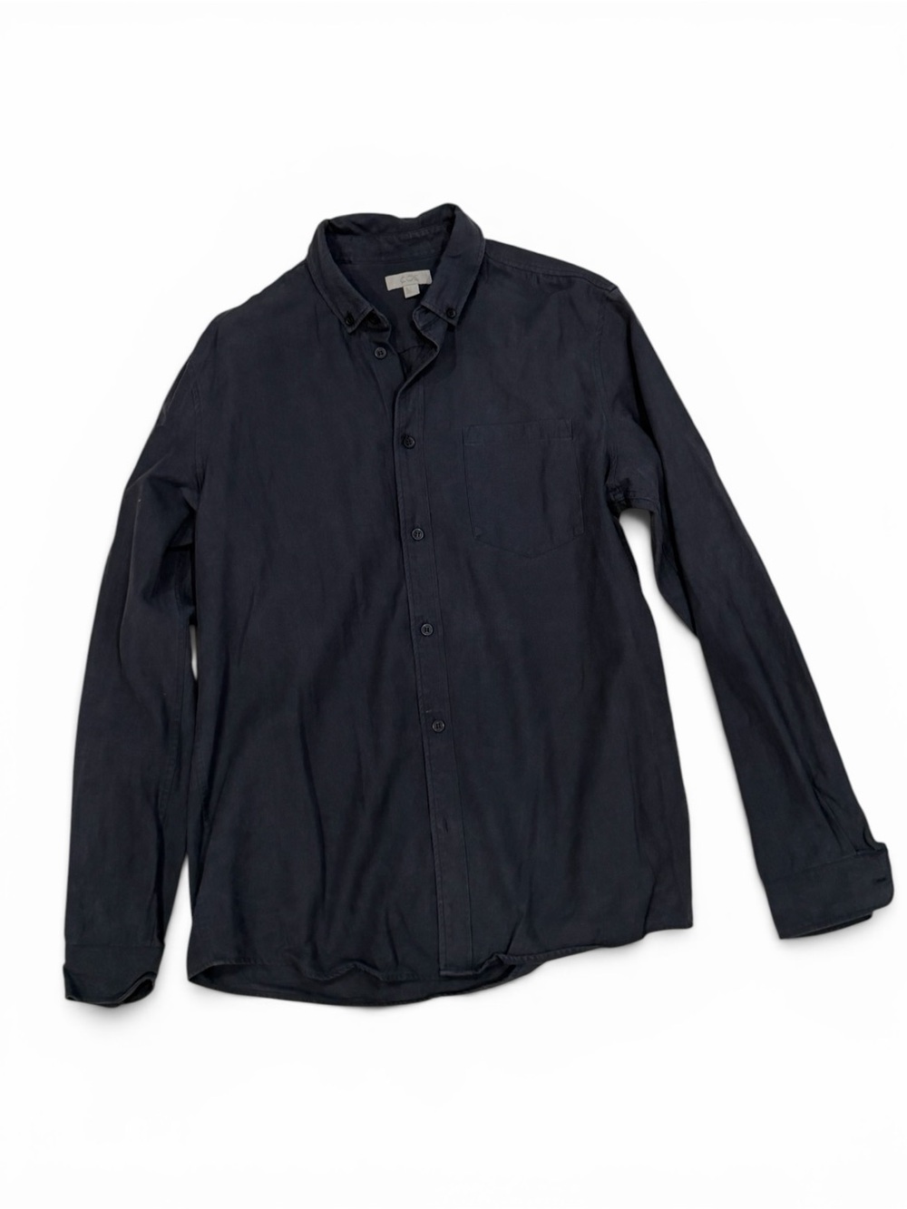 COS Men's Long-Sleeve Button-Down Shirt - Navy Small